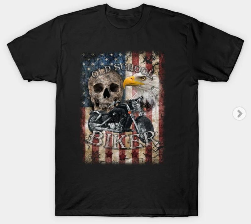 Bikergod Motorcycles Old School Biker Vintage T-shirt Design 2D Full Printed Sizes S - 5XL - NABA151