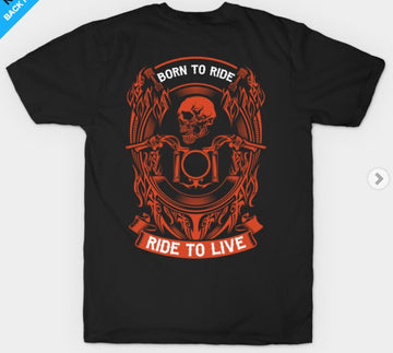 Bikergod Motorcycles Born To Ride Ride To Live T-shirt Design 2D Back Print Full Printed Sizes S - 5XL - NAAL297
