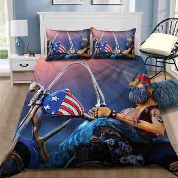 Bikergod Motorcycle Bedding Set Cover Design 3D - NAAH38