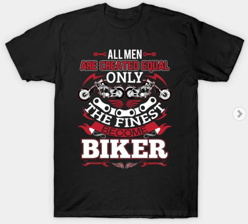 Bikergod Motorcycles Become Biker T-shirt Design 2D Full Printed Sizes S - 5XL - NAAL277