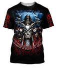 Bikergod Motorcycle Skull Ride free or die T-shirt Design 3D Full Printed Sizes S - 5XL - NABA229