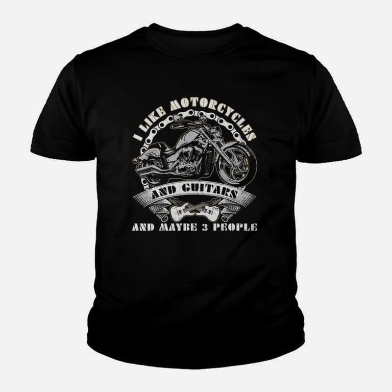 Bikergod Motorcycle I Like Motorcycles And Guitars And Maybe 3 People T-shirt Design 2D Full Printed Sizes S - 5XL - NAAL261