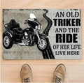 Bikergod Motorcycle An Old Trike And The Ride Doormat NACA70
