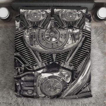 Bikergod Motorcycle Bedding Set Cover Design 3D - NAAH45