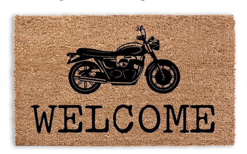 Bikergod Motorcycle Welcome Motorcycle Lovers Doormat NACA72