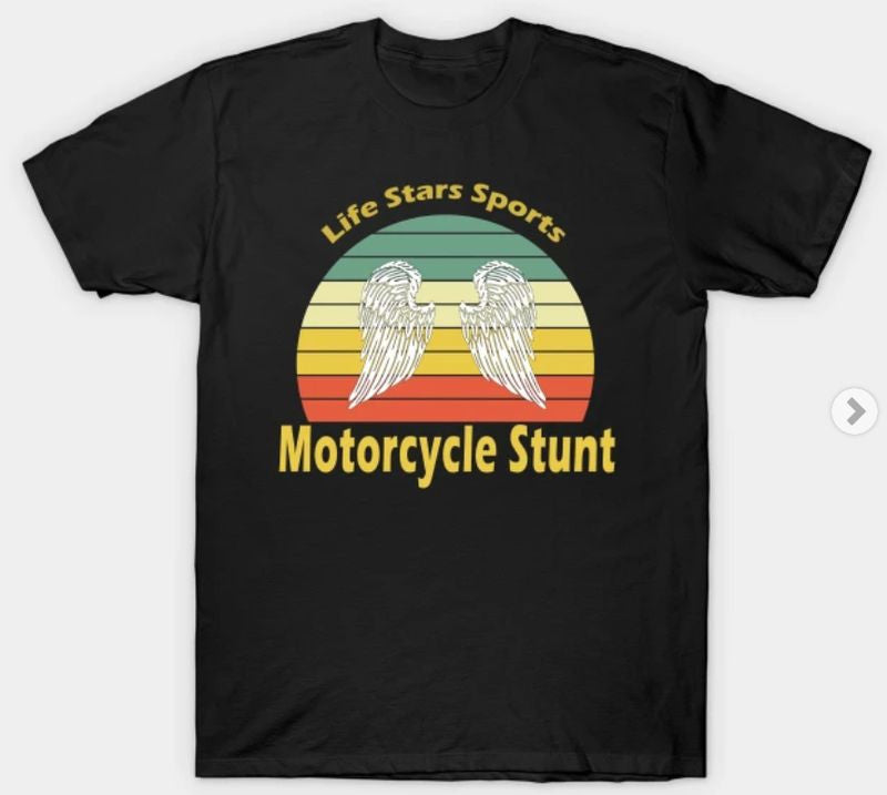 Bikergod Motorcycles Stunt T-shirt Design 2D Full Printed Sizes S - 5XL - NAAL314