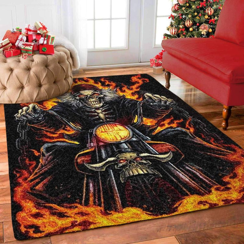 Bikergod Motorcycle Rug Home Floor Decor NAAK360