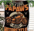 Bikergod Motorcycle Only Cool Papaws Ride Motorcycle Blanket NAAH73