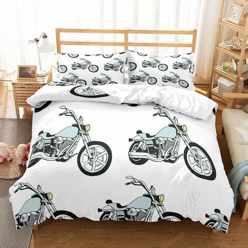 Bikergod Motorcycle Bedding Set Cover Design 3D - NAAH53