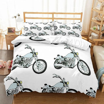 Bikergod Motorcycle Bedding Set Cover Design 3D - NAAH53