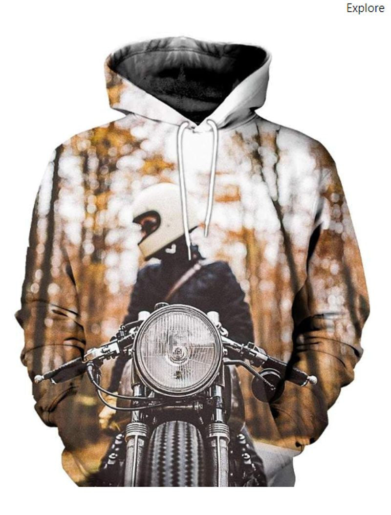 Bikergod Motorcycle Biker Girl Hoodie Design 3D Full Printed Sizes S - 5XL - NAAM97
