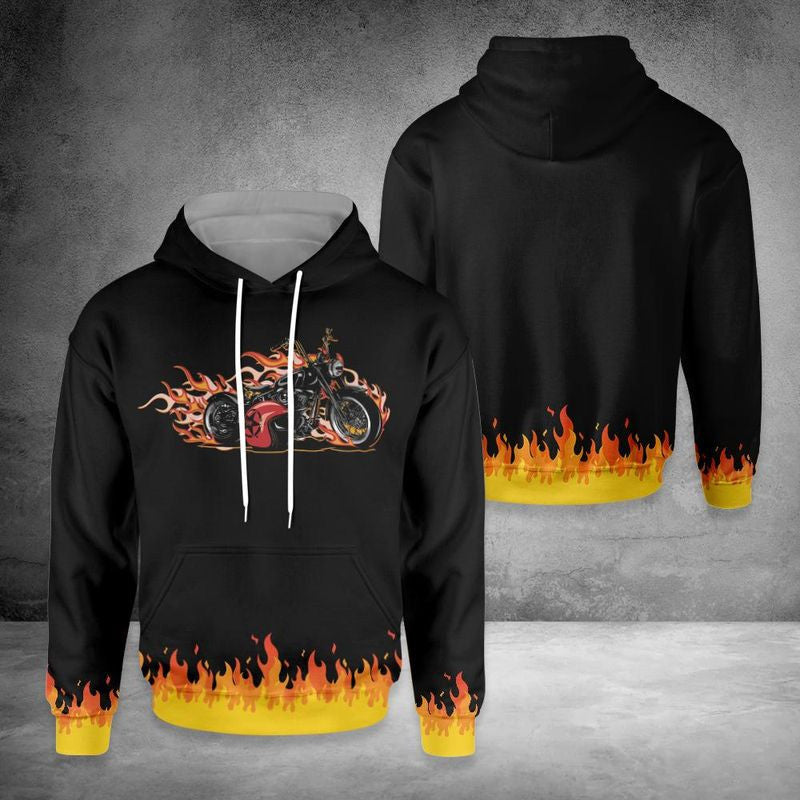 Bikergod Motorcycle Hoodie Design 3D Full Printed Sizes S - 5XL - NAAK300
