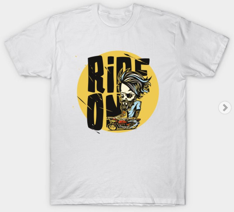 Bikergod Motorcycles Rider T-shirt Design 2D Full Printed Sizes S - 5XL - NAAL315