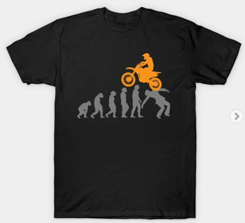 Bikergod Motorcycles Motocross Evolution Dirt Bike T-shirt Design 2D Full Printed Sizes S - 5XL - NABA145