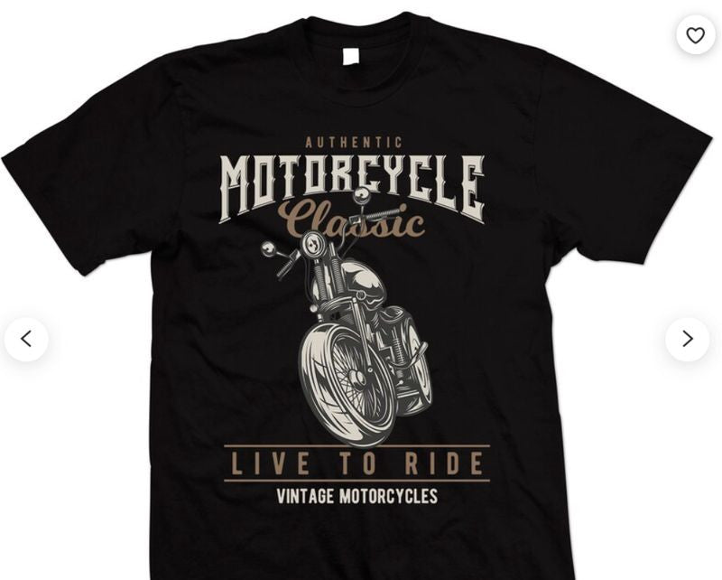 Bikergod Motorcycle Classic Motorcycle Live To Ride T-shirt Design 2D Full Printed Sizes S - 5XL - NAAH22