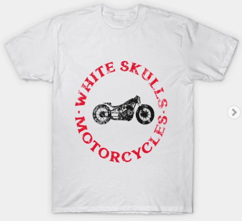 Bikergod Motorcycles White Skulls T-shirt Design 2D Full Printed Sizes S - 5XL - NAAL292