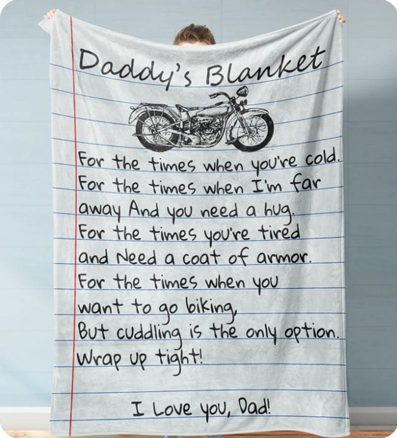 Bikergod Motorcycle Daddy's Blanket NAAH80