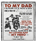 Bikergod Motorcycle To My Dad From Son Motocross Racing Blanket NAAH72
