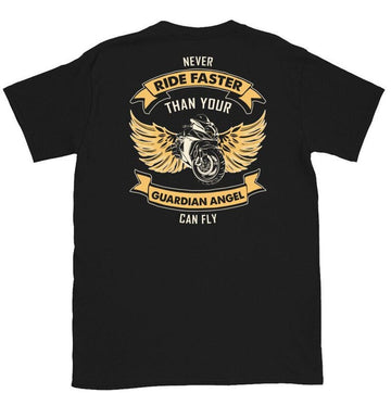 Bikergod Motorcycle Guardian Angel Motorbike T-shirt Design 2D Full Printed Sizes S - 5XL - NAAH03