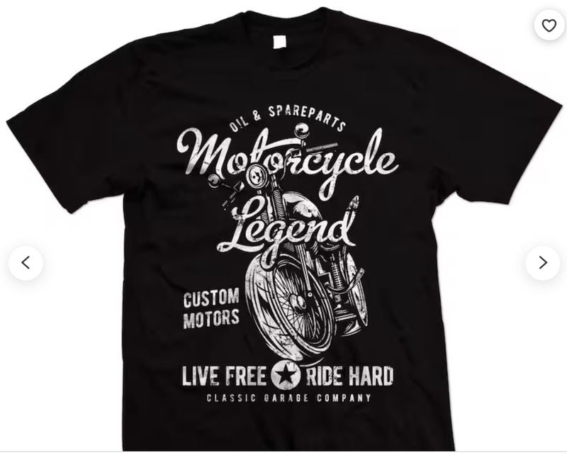 Bikergod Motorcycle Legends, Live Free, Ride Hard T-shirt Design 2D Full Printed Sizes S - 5XL - NAAH20