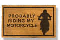 Bikergod Motorcycle RIDING MY MOTORCYCLE Doormat NACA68