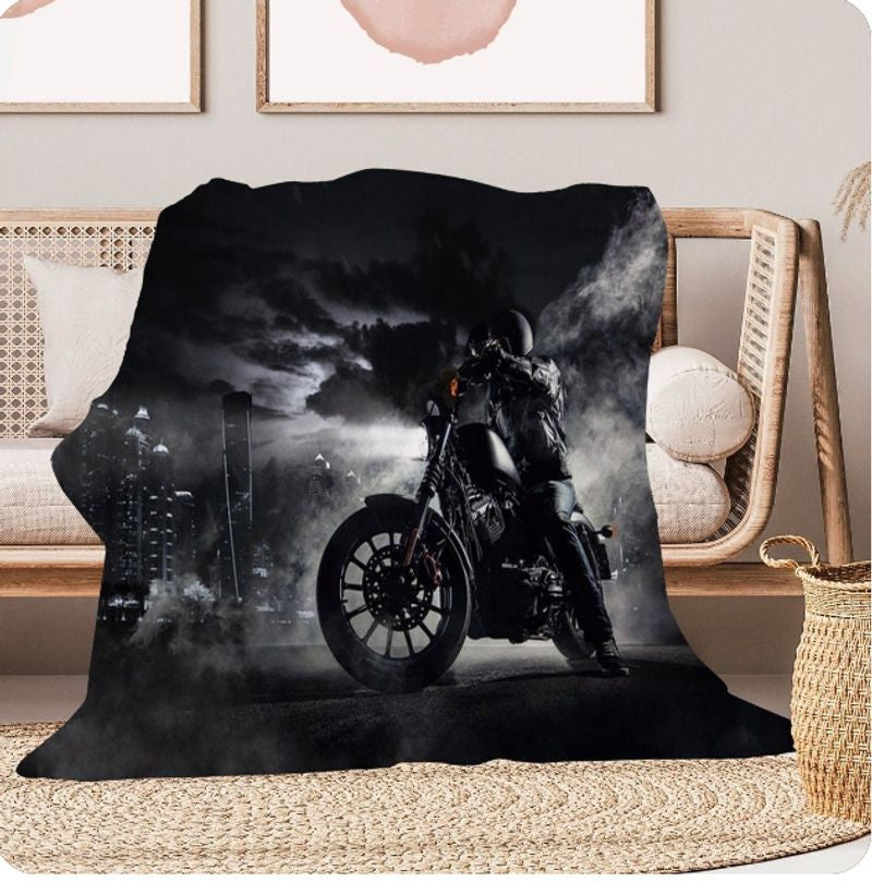 Bikergod Motorcycle Biker Blanket NAAH71