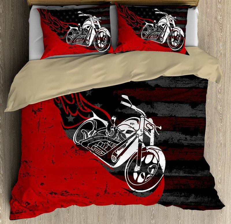 Bikergod Motorcycle Bedding Set Cover Design 3D - NAAK230