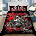 Bikergod Motorcycle Wind Is Free  Bedding Set Cover Design 3D - NAAH35
