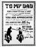 Bikergod Motorcycle Father And Son My Dad My Hero Blanket NAAH85
