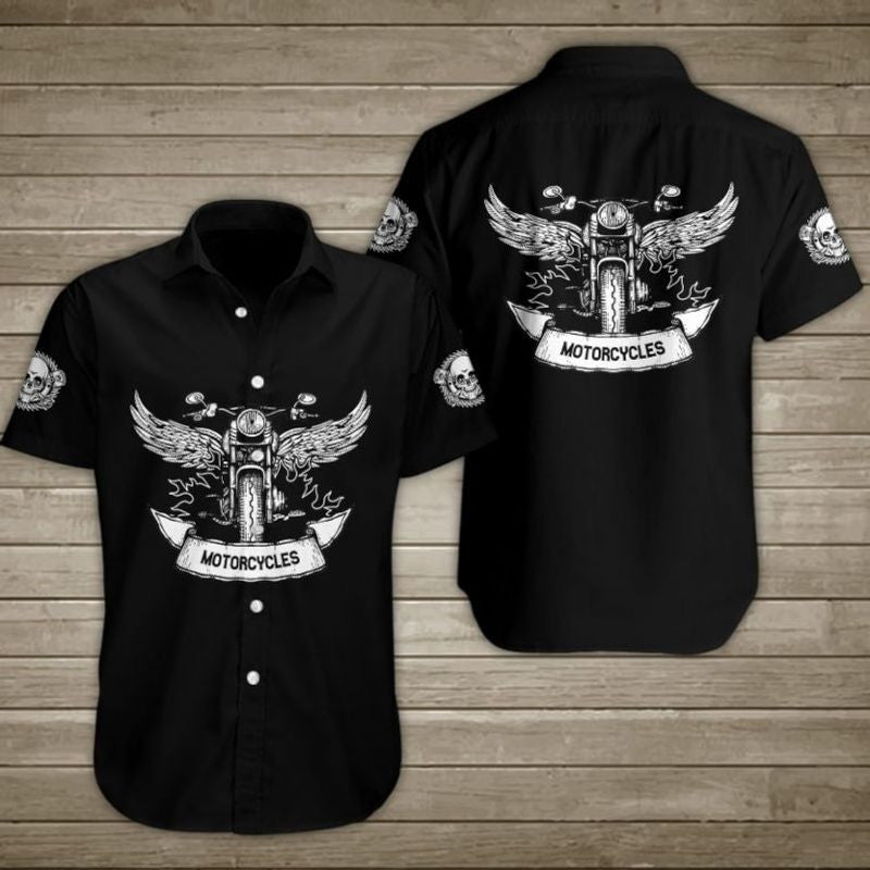 Bikergod Motorcycles Button Shirt Design 3D Full Printed Sizes S - 5XL NAL217