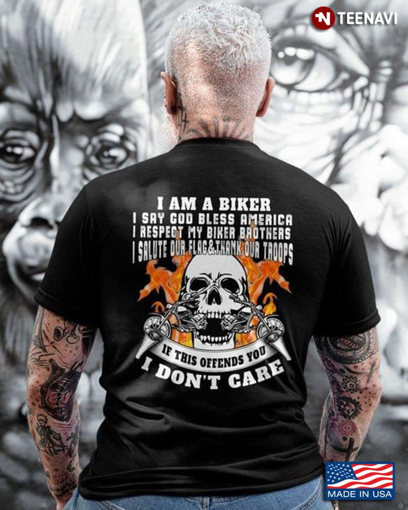 Bikergod Motorcycle I Am A Biker T-shirt Design 2D Full Printed Sizes S - 5XL - NAAR60