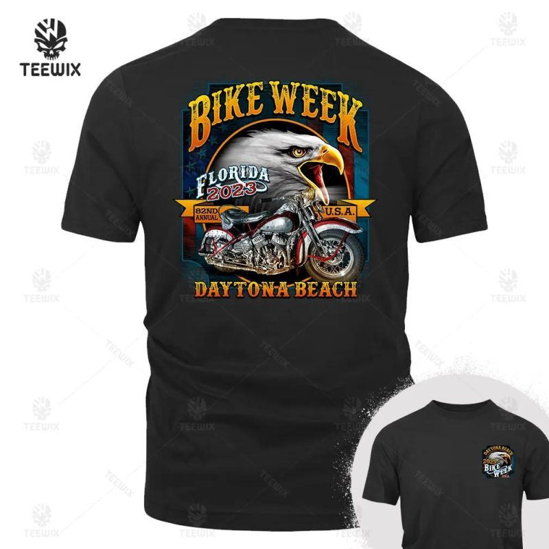 Bikergod Motorcycles Daytona Bike Week 2023 Eagle Biker T-shirt Design 2D Full Printed Sizes S - 5XL - NAAD22