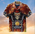Bikergod Motorcycle Skull biker Hawaii Shirt Design 3D Full Printed Sizes S - 5XL NAAM60
