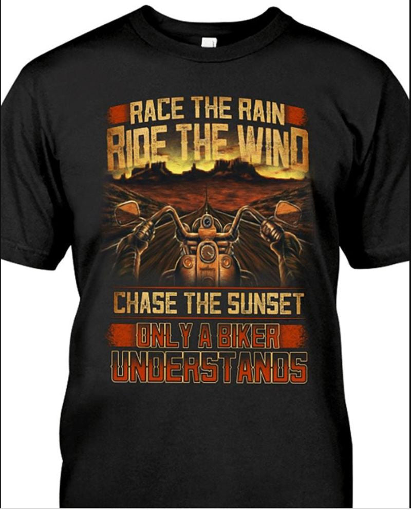 Bikergod Motorcycle race the rain ride the wind T-shirt Design 2D Full Printed Sizes S - 5XL - NAAM59