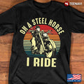 Bikergod Motorcycle On A Steel Horse I Ride T-shirt Design 2D Full Printed Sizes S - 5XL - NAAR103