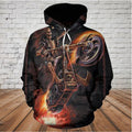 Bikergod Motorcycle Skull Hoodie Design 3D Full Printed Sizes S - 5XL - NAAM69