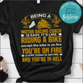 Bikergod Motorcycle Being A Motor Racing Coach Is Easy T-shirt Design 2D Full Printed Sizes S - 5XL - NAAM07