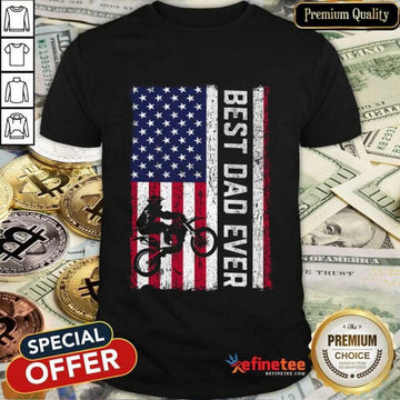 Bikergod Motorcycles American Flag Best Dad Ever T-shirt Design 2D Full Printed Sizes S - 5XL - NAAB183