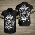 Bikergod Motorcycles Skull Button Shirt Design 3D Full Printed Sizes S - 5XL NAL229
