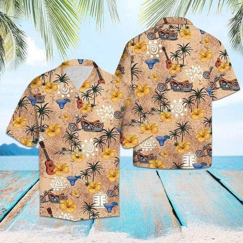 Bikergod Classic Vintage Motorcycle Hawaii Shirt Design 3D Full Printed Sizes S - 5XL NAL276