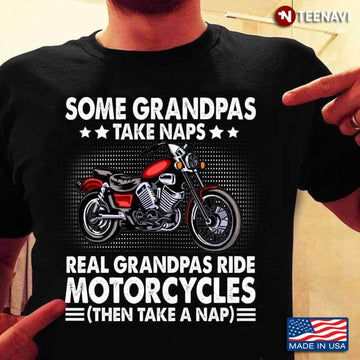 Bikergod Motorcycles Real Grandpas Ride Motorcycles T-shirt Design 2D Full Printed Sizes S - 5XL - NAAD47