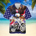 Bikergod Motorcycle American Eagle Hawaii Shirt Design 3D Full Printed Sizes S - 5XL NAL271