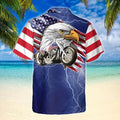 Bikergod Motorcycle American Eagle Hawaii Shirt Design 3D Full Printed Sizes S - 5XL NAL271