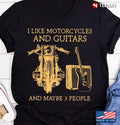 Bikergod Motorcycle I Like Motorcycles And Guitars T-shirt Design 2D Full Printed Sizes S - 5XL - NAAF284