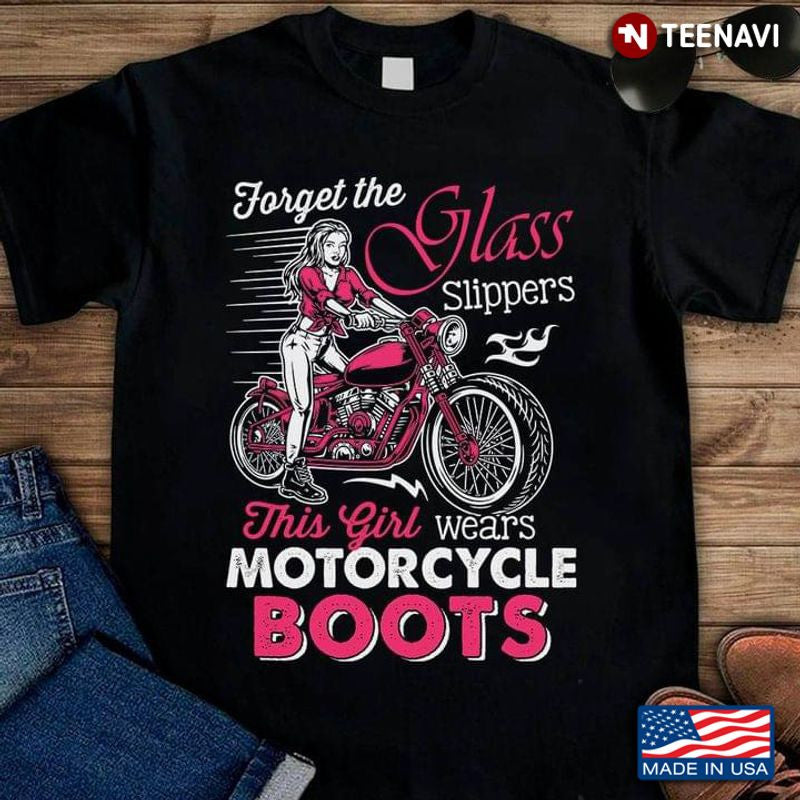 Bikergod Motorcycle This Girl Wear Motorcycle Boots T-shirt Design 2D Full Printed Sizes S - 5XL - NAAR47