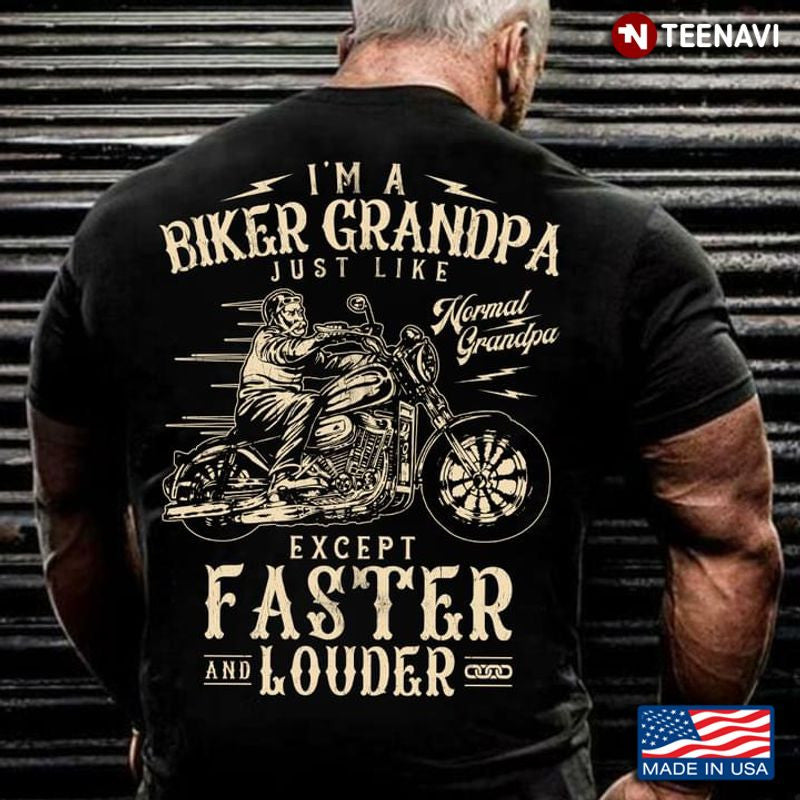 Bikergod Motorcycle I’m A Biker Grandpa T-shirt Design 2D Full Printed Sizes S - 5XL - NAAR89