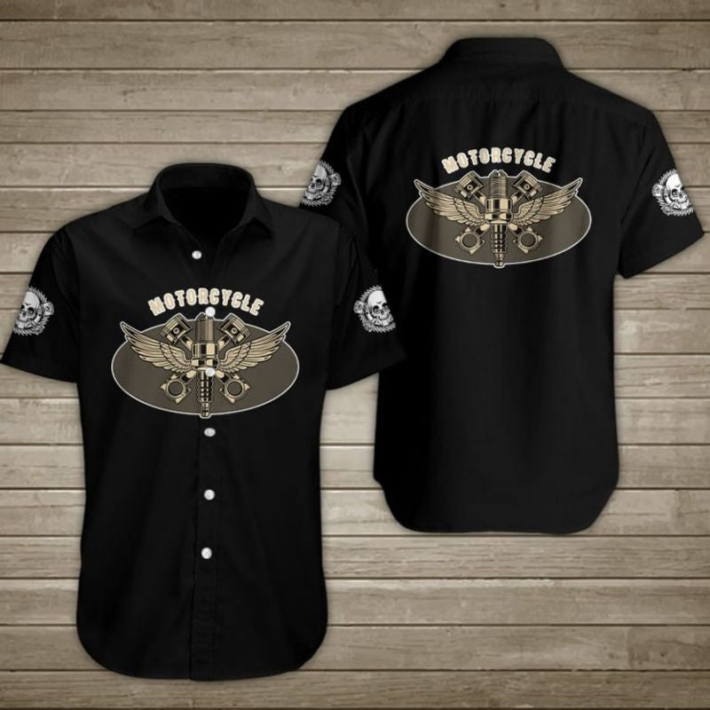 Bikergod Motorcycles Button Shirt Design 3D Full Printed Sizes S - 5XL NAL183