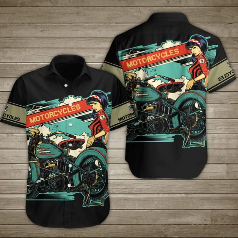 Bikergod Motorcycles Button Shirt Design 3D Full Printed Sizes S - 5XL NAL189