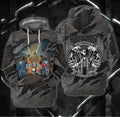 Bikergod Motorcycle Biker Born To Ride Respect Is Earned Hoodie Design 3D Full Printed Sizes S - 5XL - NAAM49