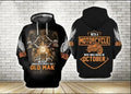 Bikergod Motorcycle Never Underestimate An Old Man With A Motorcycle Who Was Born In October Hoodie Design 3D Full Printed Sizes S - 5XL - NAAM44